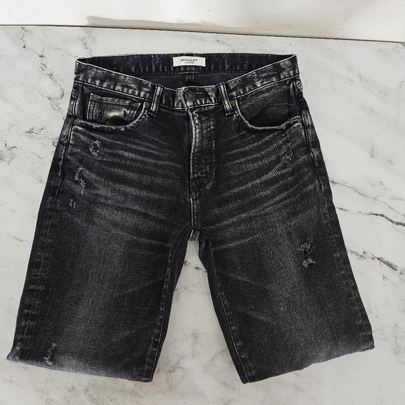 Moussy Vintage High Rise Black Distressed Skinny Ankle Jeans 27 Preowned - Picture 5 of 10